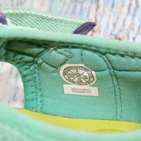 Keen Seacamp Multicolor Nylon Bungee Waterproof Outdoor Sports Sandals Size 1 - Picture 8 of 9